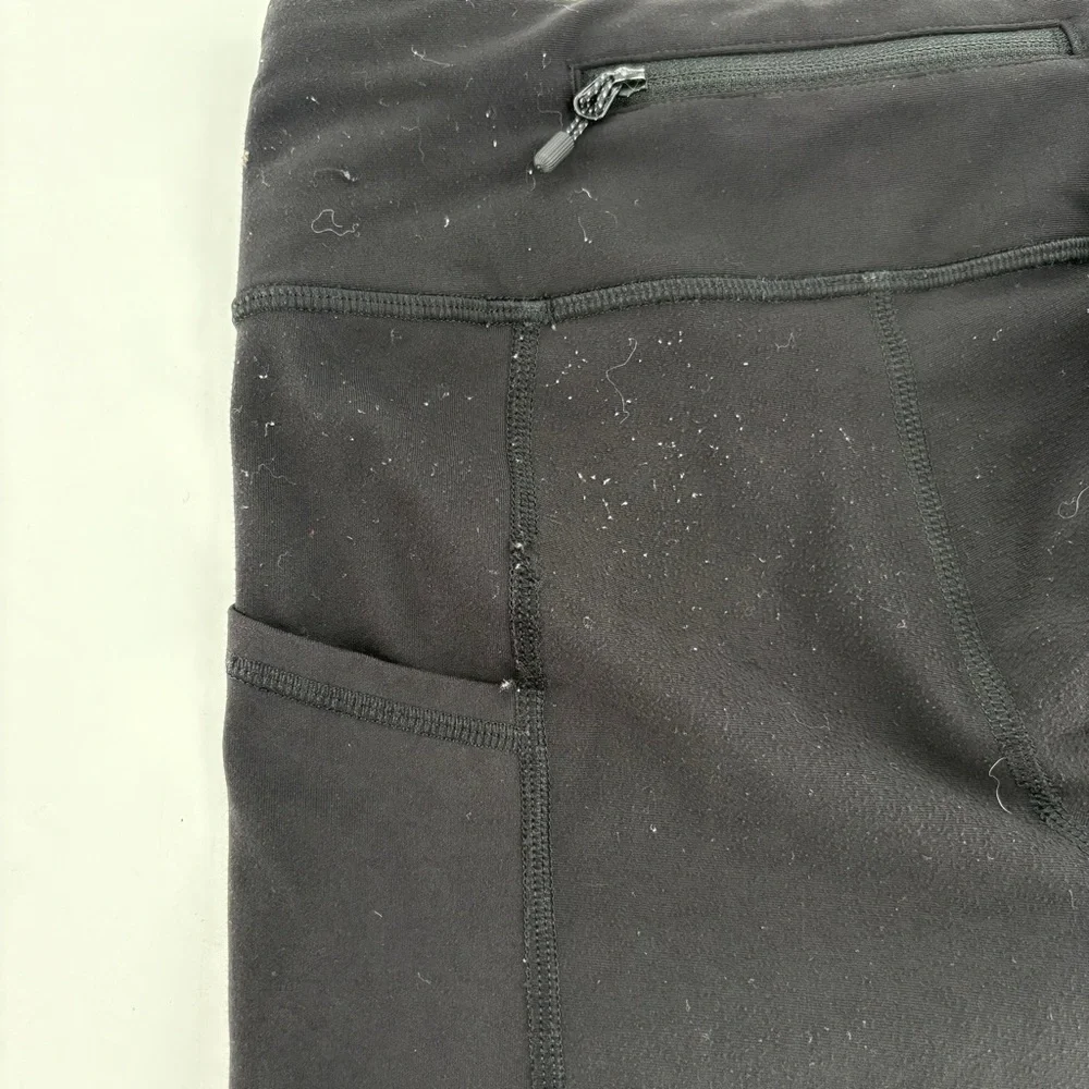 lululemon Leggings black 4 with Silver Accents running activewear pants